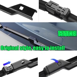 ATTKE 3 Wipers for Volkswagen Golf e-Golf 2015-2021,Volkswagen GTI 2015-2021 Replacement (26″ + 18″ + 11″ Front Wiper Blades + Rear Wiper Blades)