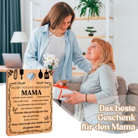 Mum Gift - Bamboo Chopping Board, Gift Ideas for Mum, Birthday Gifts for Mum from Daughter/Son, Gifts for Mum "Recipe for a Special Mum"