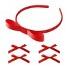 1 Red Ribbon Headband And 4 Bow Clips, Sweet Shape,