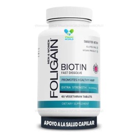 Cabello Hermoso Increíble Biotina 10,000 60 Tabletas                                                                                                  