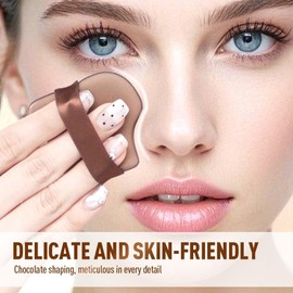 6 PCS Guoxiaoniu Chocolate Color Quick Makeup Foundation Puff Set,2025 New Makeup Foundation Sponge,Mini Powder Finger Puff Fluffy Square Triangle Latex Sponge Applicator for Liquid Cream Powde(1 box)