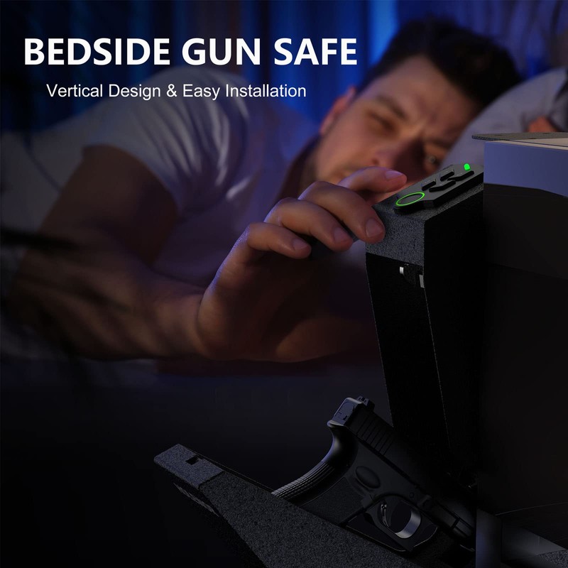 HOLEWOR Gun Safe, Biometric Gun Safe for Handgun Drop Down