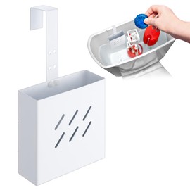 Honeydak Large Size 4. 33 x 4. 33 x 1. 38 Inch Stainless Steel Toilet Tank Cleaning Tablet Holder with Adjustable Hook to Hang Toilet Cleaner Box