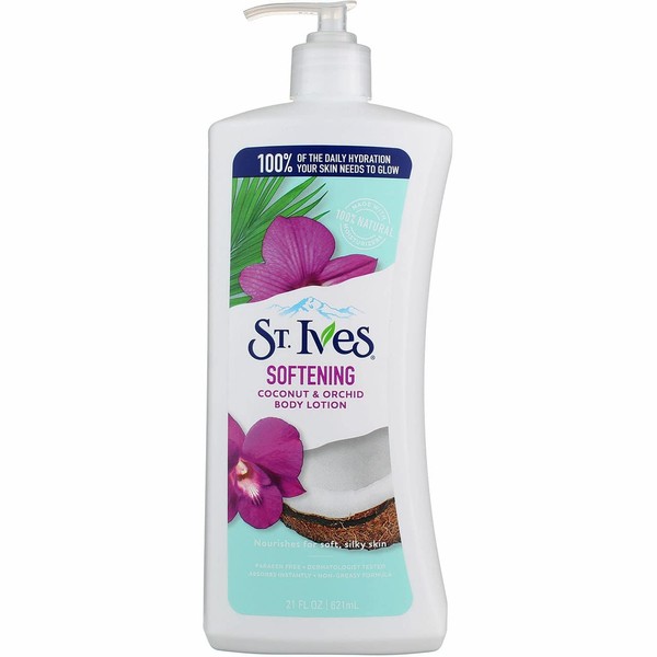 St. Ives Naturally Indugent Body Lotion, Coconut Milk and Orchid Extract, 21 Oz (Pack of 5)