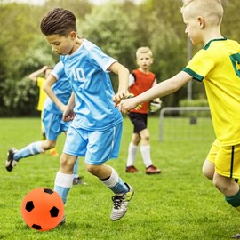 Coriver 3 Pack Mini Football, 15cm Inflatable Small Soccer Ball, 3 Colours Soccer Ball with Pump, Summer Pool Beach Ball, Outdoor Indoor Sports Game for Kids Adults Play Training