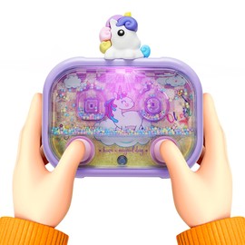 Givzan Handheld Water Game with Light – Water Ball Target Toy for Kids Ages 3+, Retro Fidget, Screen-Free Car Travel Game, Road Trip, Airplane, Portable Autism Gift