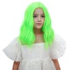 Edivd Kids Green Wig Short Wavy Curly Lime Green Wig