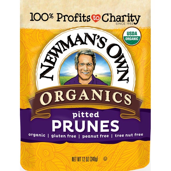Newman's Own Organics California Prunes, 12-Ounce Pouches (Pack of 6)