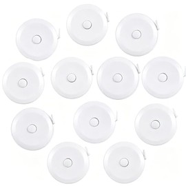 Paquete de 12 cintas métricas suaves retráctiles – Cinta métrica para medir el cuerpo, cinta métrica de doble escala, cinta métrica suave para costura