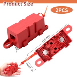 AMG MEGA Car Fuse Holder for ANM Bolt-on Fuse, High Temperature Resistant for Automotive & Medical Electronics, Household Appliances, Industrial & Communication Equipment, Lighting Fixtures - 2PCS