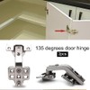 2 Pack 135 Degree Folden Door Hinges,Corner Kitchen Cabinet/Folden Door