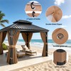10x12 Gazebo Curtains, 4-Panels Gazebo Replacement Curtains with Zipper &