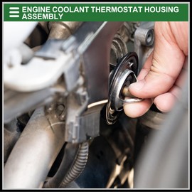 HEROFFIX Engine Coolant Thermostat Housing Assembly Replacement for Jeep Cherokee 2014-2021, 816-194 Metal Silver Tone 1Pc