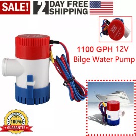CarBole 1100GPH 12V Electric Marine Submersible Bilge Sump Water Pump for Boat Yacht