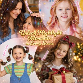 Hair Tinsel, 20 Colors Fairy Hair Tinsel Kit for Girls Women