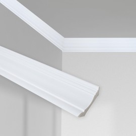 Hungbak Ceiling Crown Molding Trim for Home Decor, 96" Long x 3.6" Face (8 Pack)