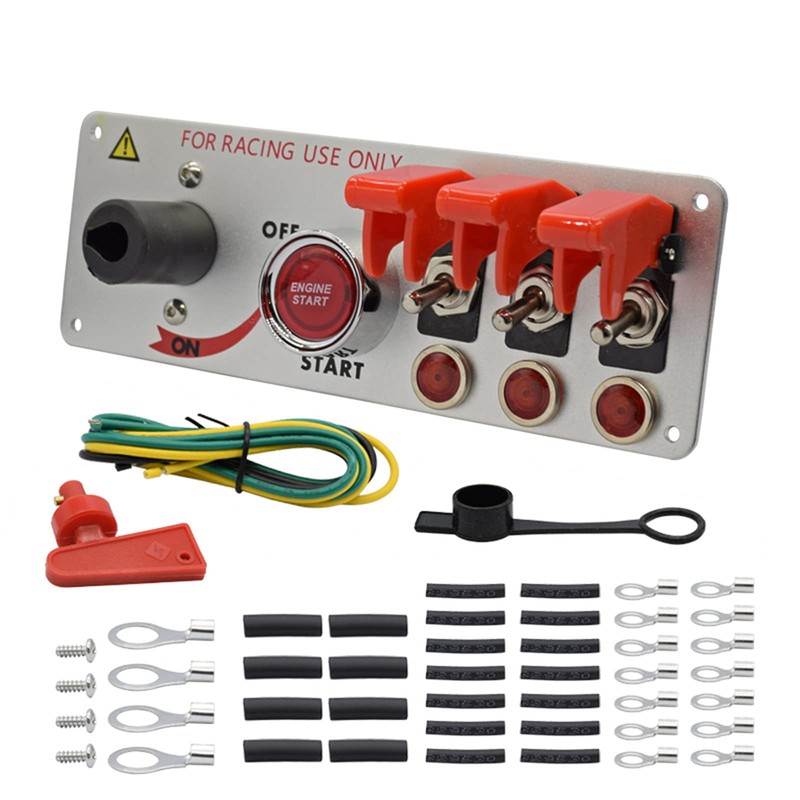 Panel de interruptor de encendido de 12 V, panel de