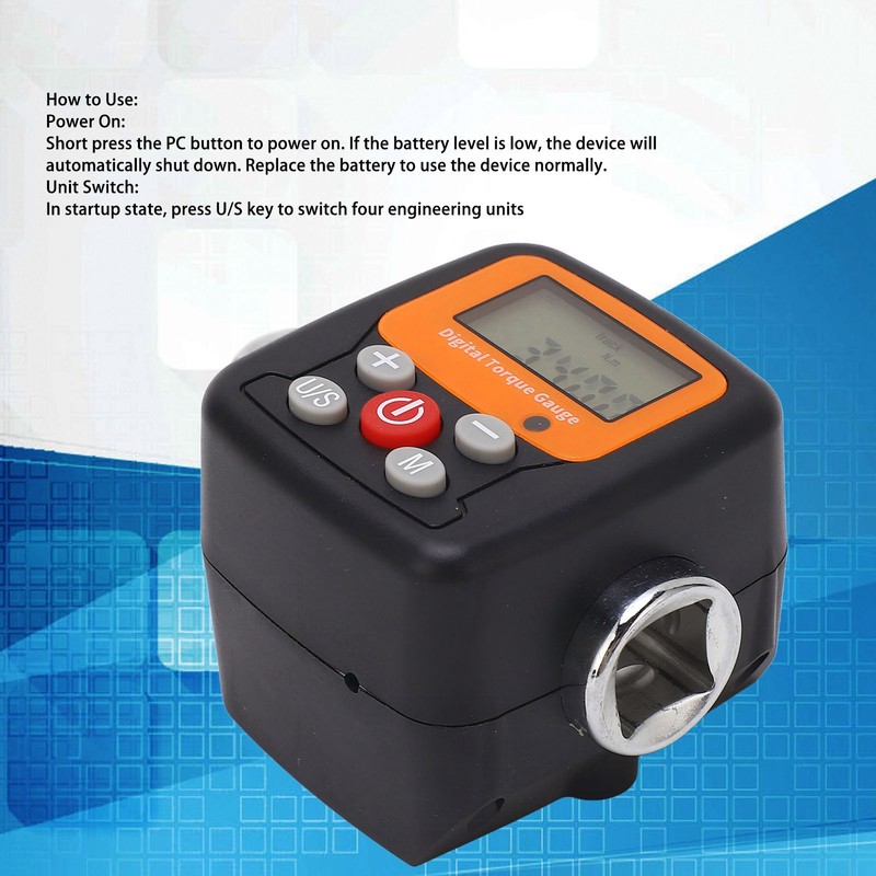 Digital Torsion Gauge 1/2 10.2‑340N.m Meter Tester Industrial Measuring Equipment