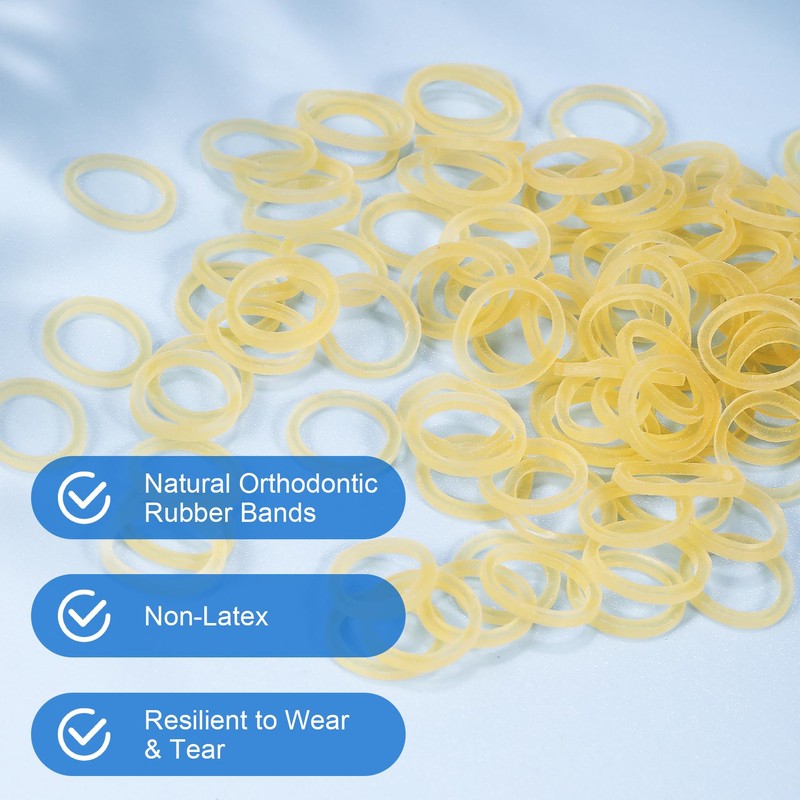 Keilend Orthodontic Rubber Bands, 500 Pcs Teeth Gap Bands with