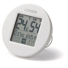 リズム(RHYTHM) シチズン 温度計 湿度計 時計付き 白 65x65x13mm CITIZEN ライフナビプチA 8RD208-A03