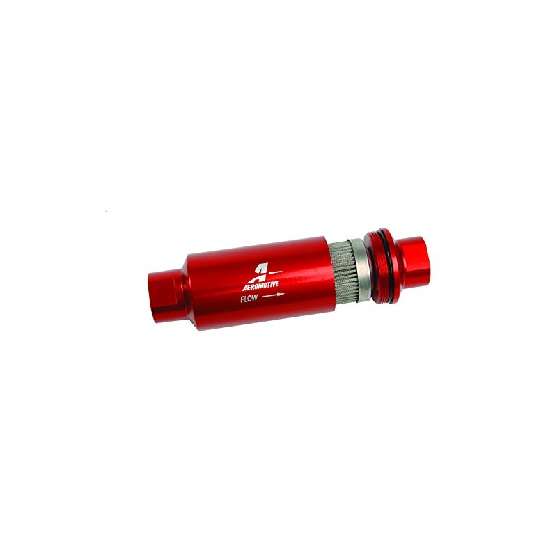Aeromotive 12304 Red Fuel Filter (In-Line Filter/100-Micron)