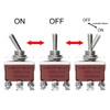 Heschen Metal Toggle Switch, KN3C-213 DPDT, ON/OFF/(ON) Side Momentary, 3