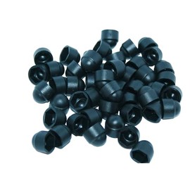 M6-10mm 100 PCS Black Plastic Dome Hex Head Bolt Nut Protection Caps Cover Hexagon 01