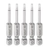 sourcing map 5pcs H2 Hex Screwdriver Bit 1/4" Hex Shank