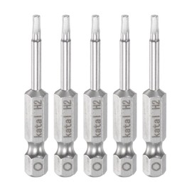 sourcing map 5pcs H2 Hex Screwdriver Bit 1/4" Hex Shank 2" Length Magnetic Screw Driver Power Tool