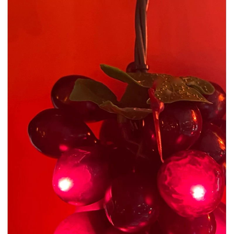 Kurt Adler 100-LIGHT SET GRAPE CLUSTER Red BURGUNDY GRAPE Indoor/Outdoor