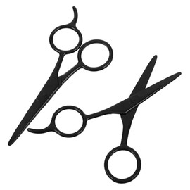 SAFIGLE 2Pcs Stainless Steel Grooming Scissors Men Precision Eyebrow Trimming Beard Shaping Sharp Multiuse Haircutting Tools Travel Friendly Design for Go Grooming