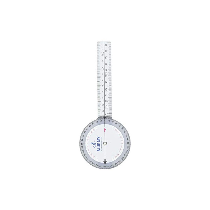 Plastic 8" Goniometer 360 Degree