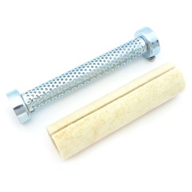 Universal Motorcycle Steel Baffle With Packing - Baffle Diameter 2.86" - Length 8" - For 3" OD Pipe