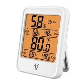 sainlogic Weather Stations Indoor Outdoor Thermometer Wireless with Digital Atomic Clock, Large Display with Adjustable Backlight, Home Weather Thermometer