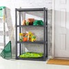 Sterilite 4 Shelf Unit, Heavy-Duty Shelving Storage and Utility Rack