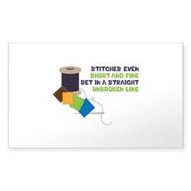 CafePress Stitches Sticker Rectangle Bumper Sticker Car Decal