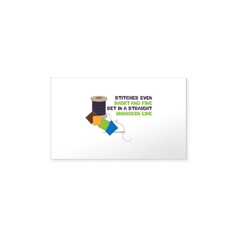 CafePress Stitches Sticker Rectangle Bumper Sticker Car Decal