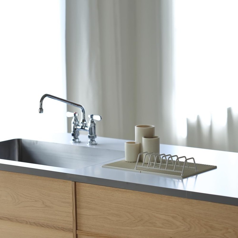 ideaco Dish Drainers Sculpture Tool D stone sand white (Kitchen