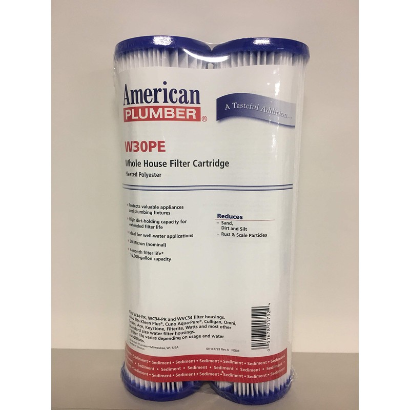 American Plumber W30PE Whole House Sediment Filter Cartridge (2-Pack)