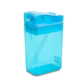 Precidio Drink in the Box Reusable Eco-Friendly 8oz Drink & Juice Box, Blue