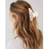 WOWORAMA Cute Hair Claw Clips for Women White Cherry Hair