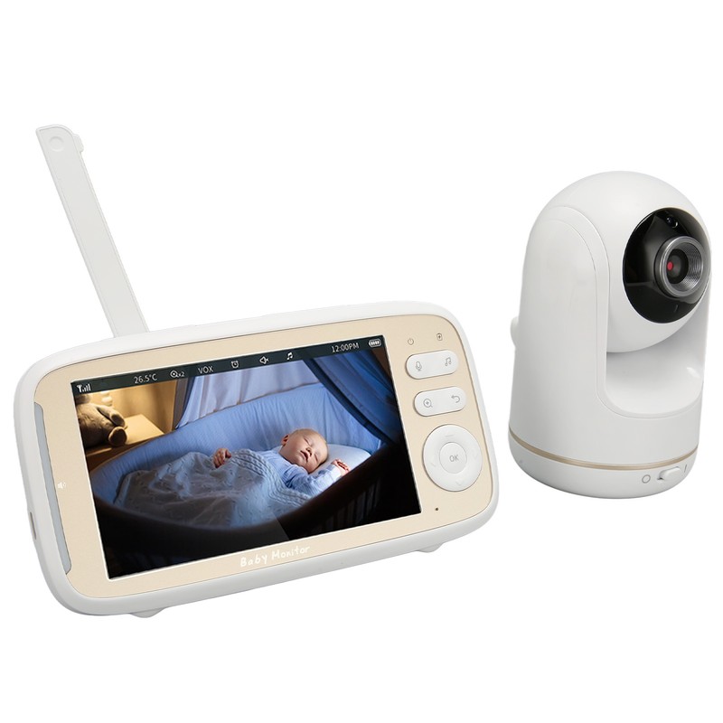 5in Baby Monitor with Camera and Audio Remote PTZ Night