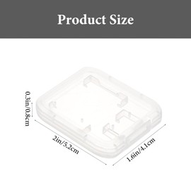 SHOWERORO 24pcs Transparent Memory Card Storage Case Durable Organizer for and Cards Closure for Travel and Everyday Use