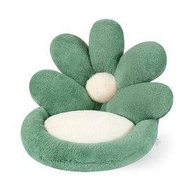 Ditucu Ditucu Flower Shape Chair Pillow Cute Seat Cushion 19 inch Comfy Lazy Sofa Floor Pillows Dorm Seating for Bedroom Decor Green