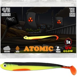Paradox Fishing Atomic Zander Rubber Fish 13 cm Set of 5