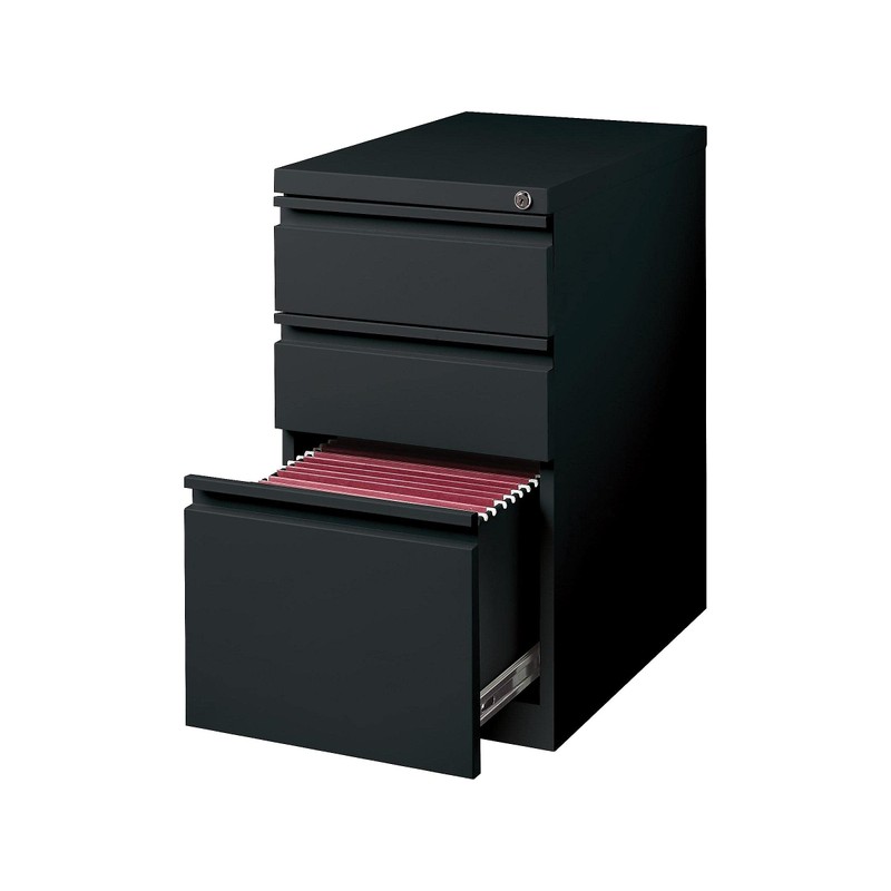 STAPLES 3-Drawer Vertical File Cabinet, Letter Size Documents, Lockable, 19.88"