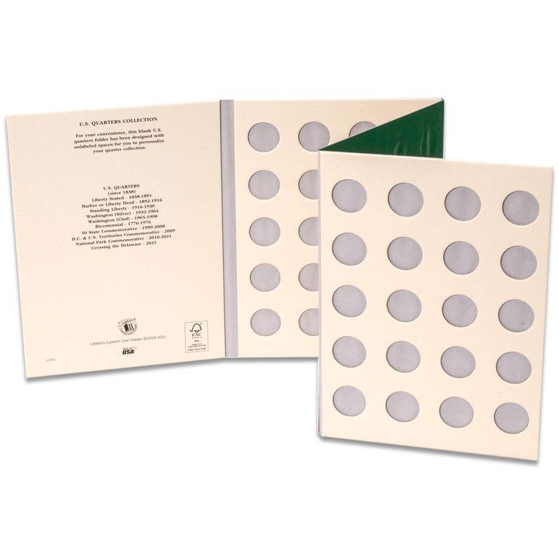 Littleton Coin Company Blank Quarter Folder Coin Storage