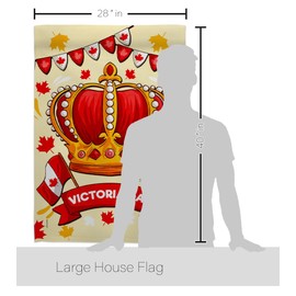 Angeleno Heritage Celebrate Victoria Day House Flag Dowel Set Canada Provinces Canadian Territories Region Country Particular Area Banner Small Garden Yard Gift Double-Sided, Made in USA