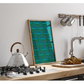 Lithobee - Psychedellic Trippy Pattern - Printed Wall Art Design in Sizes A2, A3 & A4 Framed in a Stylish Quality Coloured Frame or Unframed (A3 Unframed)