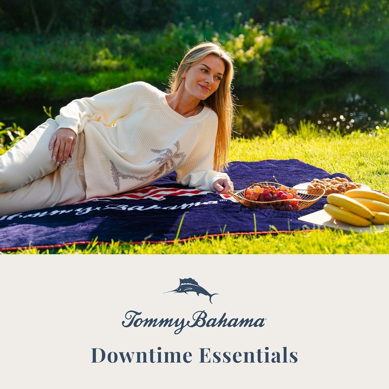 Tommy Bahama Outdoor Waterproof Picnic Blanket - Lightweight Portable Design